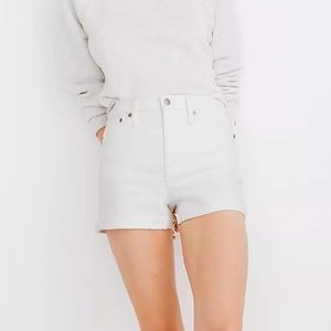 Madewell White Denim Shorts- High Waisted
